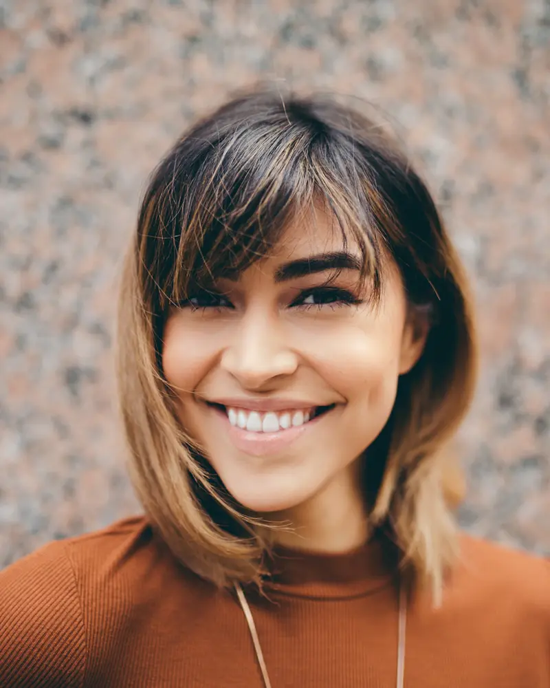 A smiling customer executive